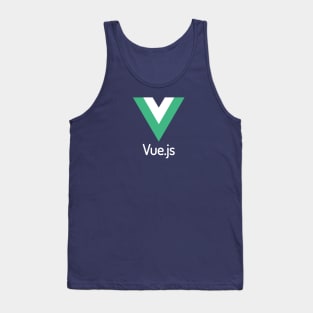 Vue JS logo vertical white Tank Top